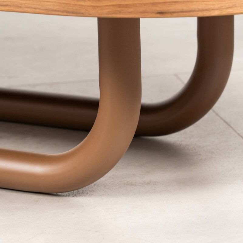 Mueble de TV Bilma Chapa de Nogal y Base Metálica | Muebles a Benítez