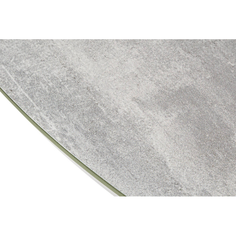 Mesa de comedor de exterior blanco cristal porcelánico gris 120x74cm