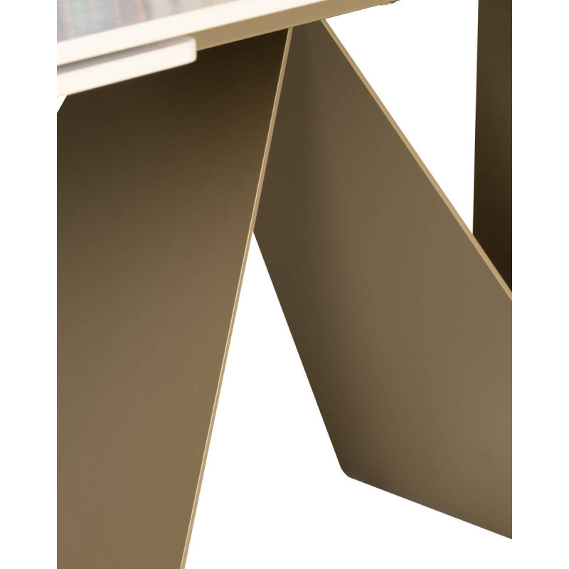 Mesa de comedor extensible velveta de cerámica y patas de metal 260/180x90x76cm