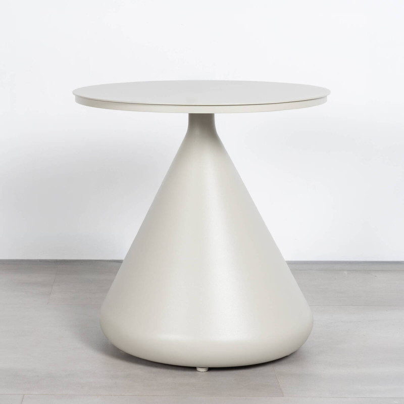 Mesa Auxiliar Saita Aluminio Gris Seda 50 cm | Muebles Benítez