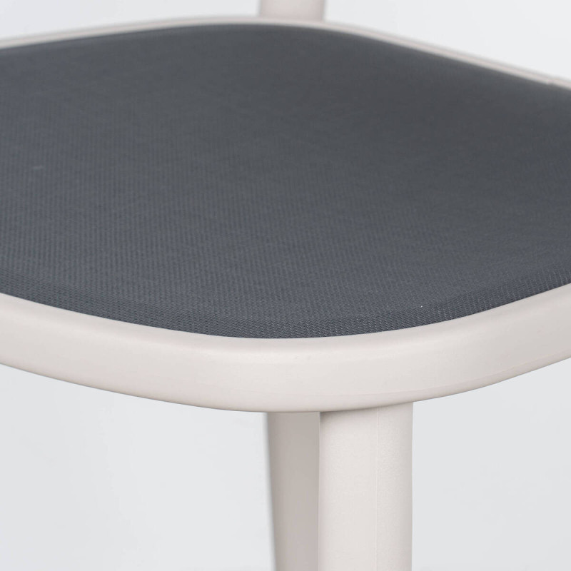 Taburete gris claro 65 cm polipropileno y textilene | Muebles Benítez