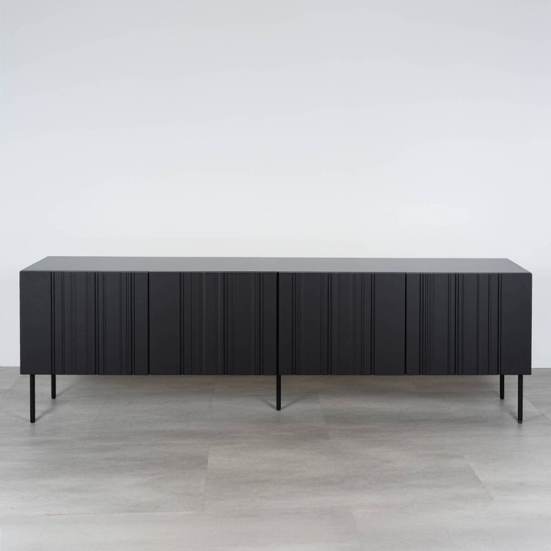 Mueble TV 201 cm en negro mate | Muebles Benítez