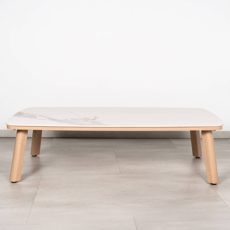Mesa exterior Rail | Sinterizada y Patas Madera | Muebles a Benítez
